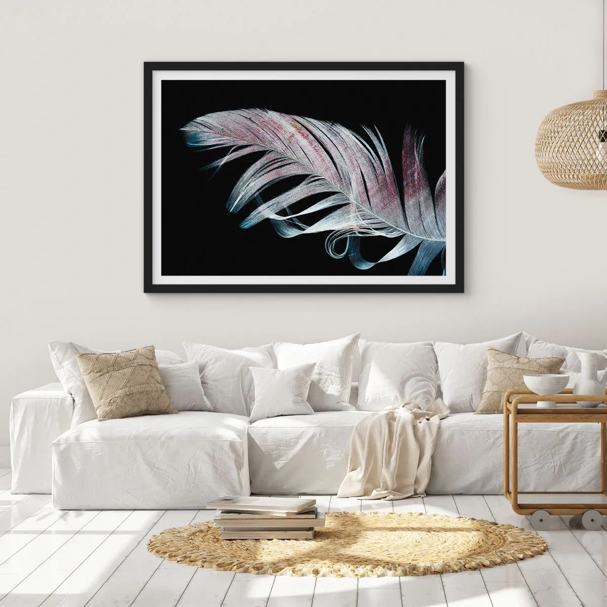 Poster in black frame - Think about Touch - 50x40 cm