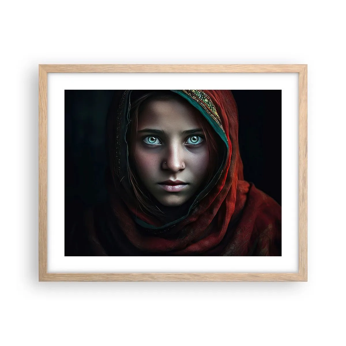 Poster in light oak frame - Eastern Princess - 50x40 cm