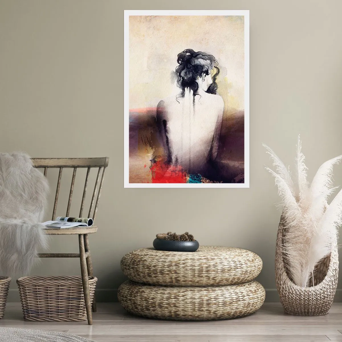 Poster - Gentle Lines, Oval Shapes - 40x50 cm