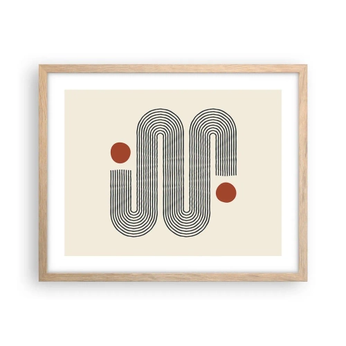 Poster in light oak frame - From Beginning till the End - 50x40 cm