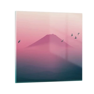 Glass picture - Wanderers above Clouds - 50x50 cm