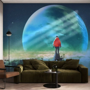 Photo Wallpaper Standard Eco - Discoverer of a New Land - Abstraction, Fantasy, Planet Earth - 200x140 cm