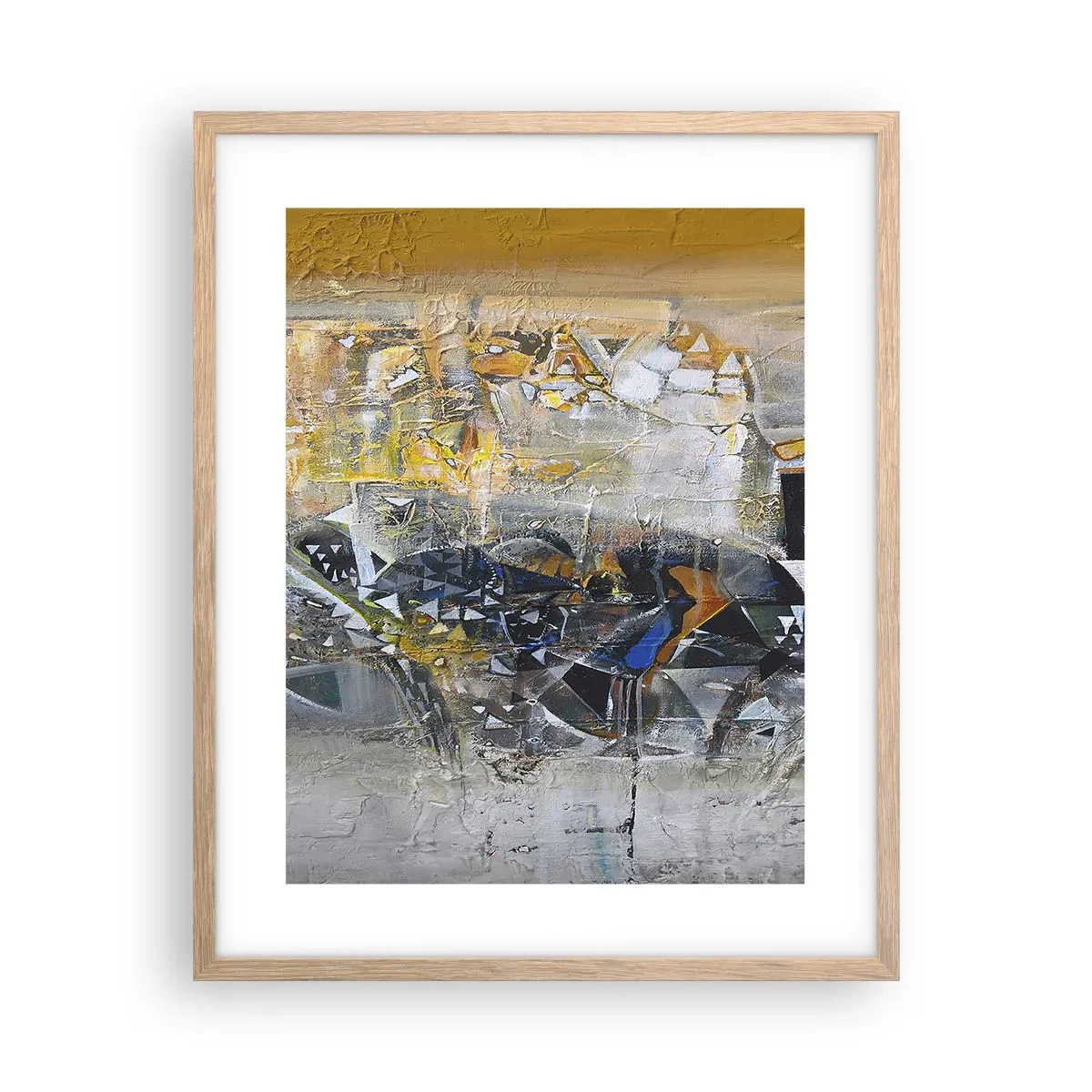 Poster in light oak frame - All Will Work out - 40x50 cm