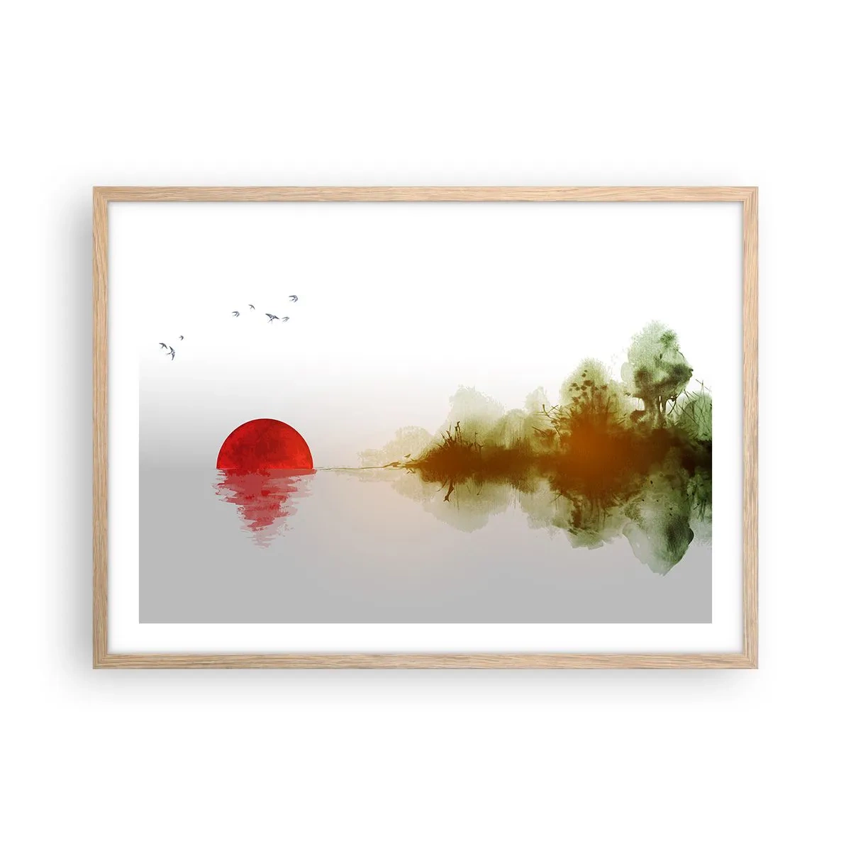 Poster in light oak frame - Promise of Peace - 70x50 cm