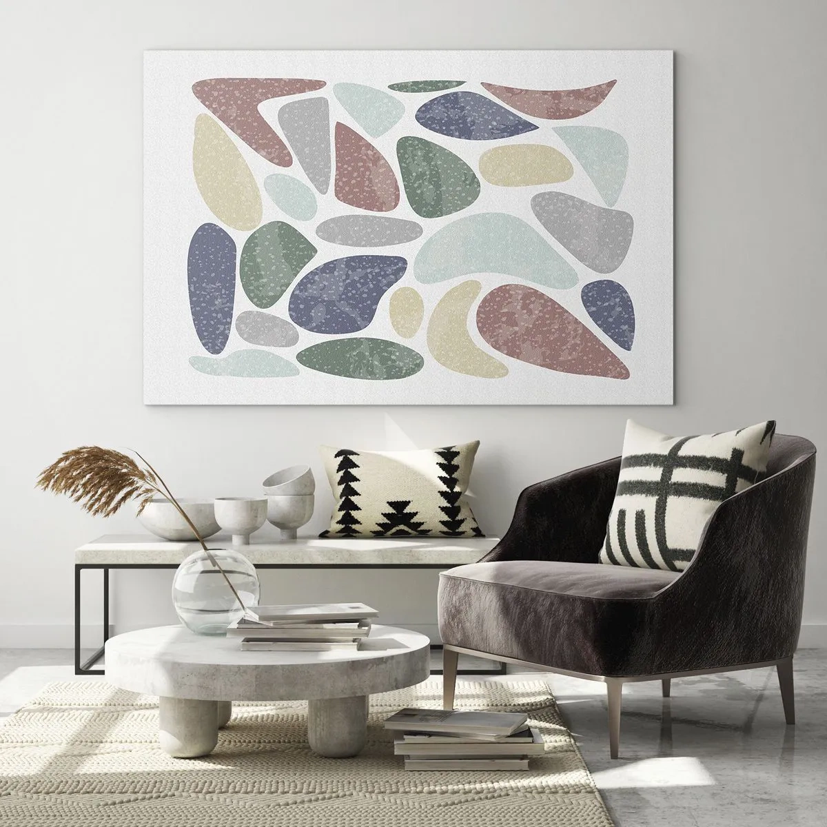 Glass picture - Mosaic of Powdered Colours - 100x70 cm