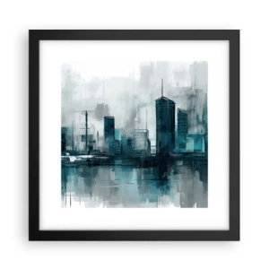 Poster in black frame - City in the Colour of Rain - 30x30 cm