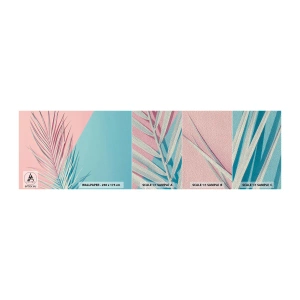 Photo Wallpaper Sample Premium Sand - Tropical impression - Palm Leaf, Abstraction, Graphics - 100x30 cm