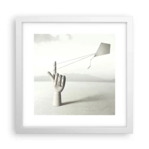 Poster in white frmae - Test of Strengths - 30x30 cm