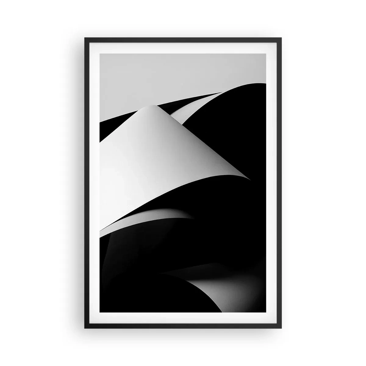 Poster in black frame - Planes of Light Emerging from the Shadow - 61x91 cm