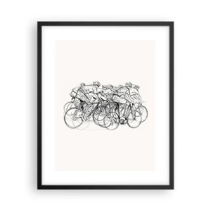 Poster in black frame - Together as a Team - 40x50 cm