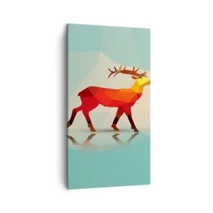 Canvas picture - Geometrical Deer - 45x80 cm