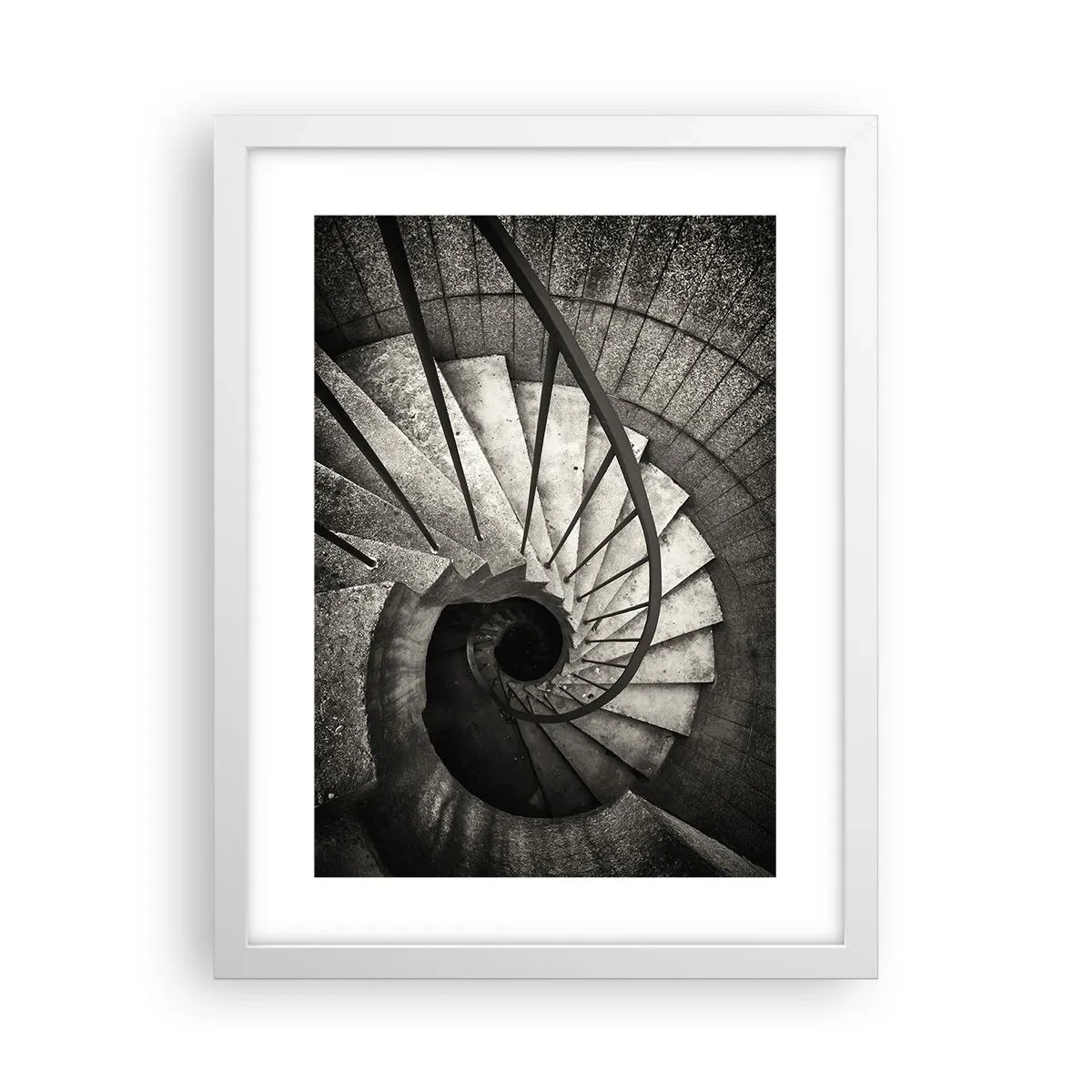 Poster in white frmae - Up the Stairs and Down the Stairs - 30x40 cm