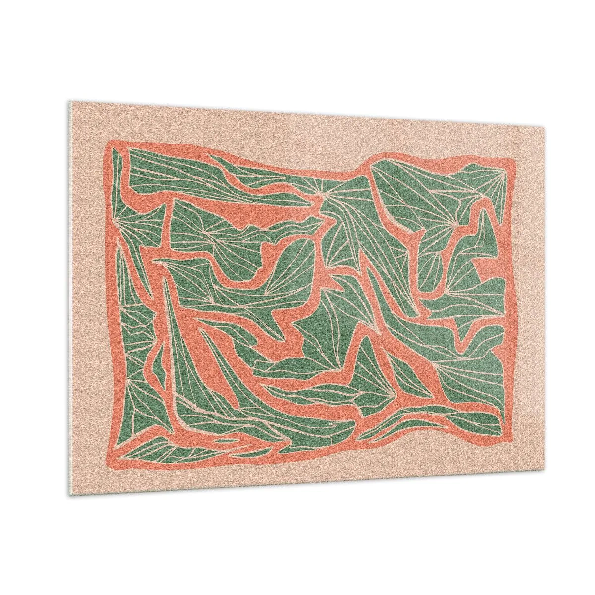 Glass picture - Struggles of Colar and Green - 100x70 cm