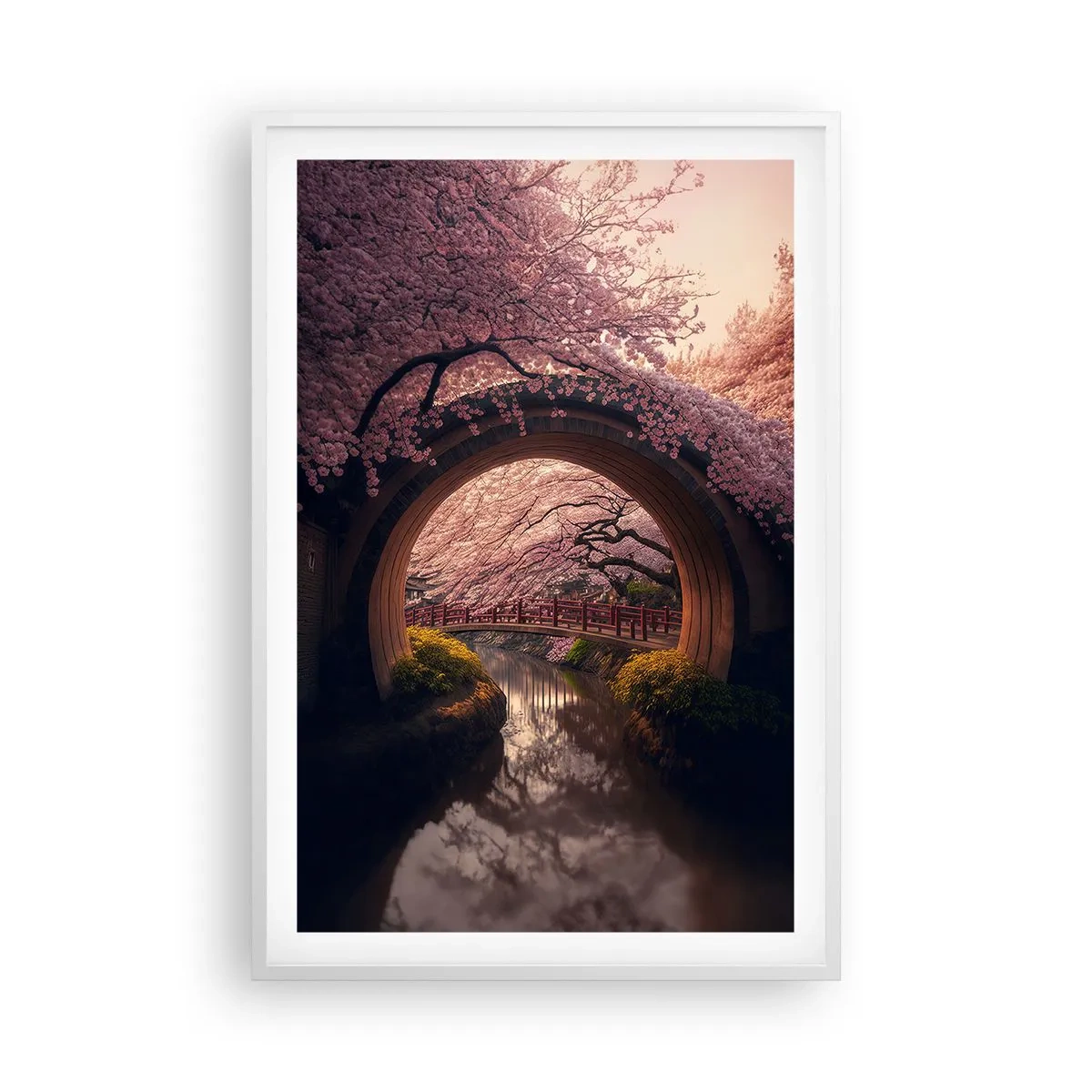 Poster in white frmae - Japanese Spring - 61x91 cm