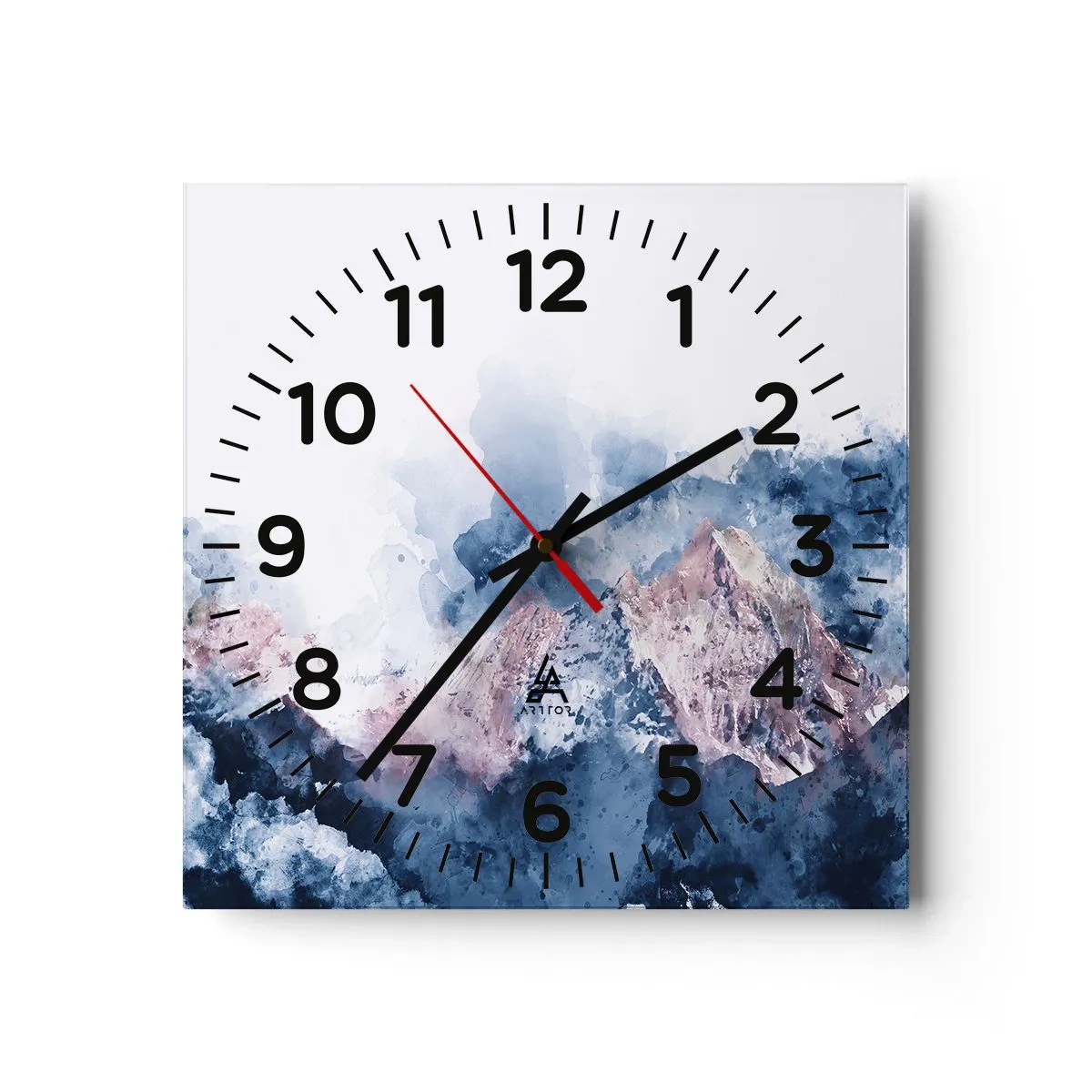 Wall clock - Clock on glass - Those Summits! - 40x40 cm