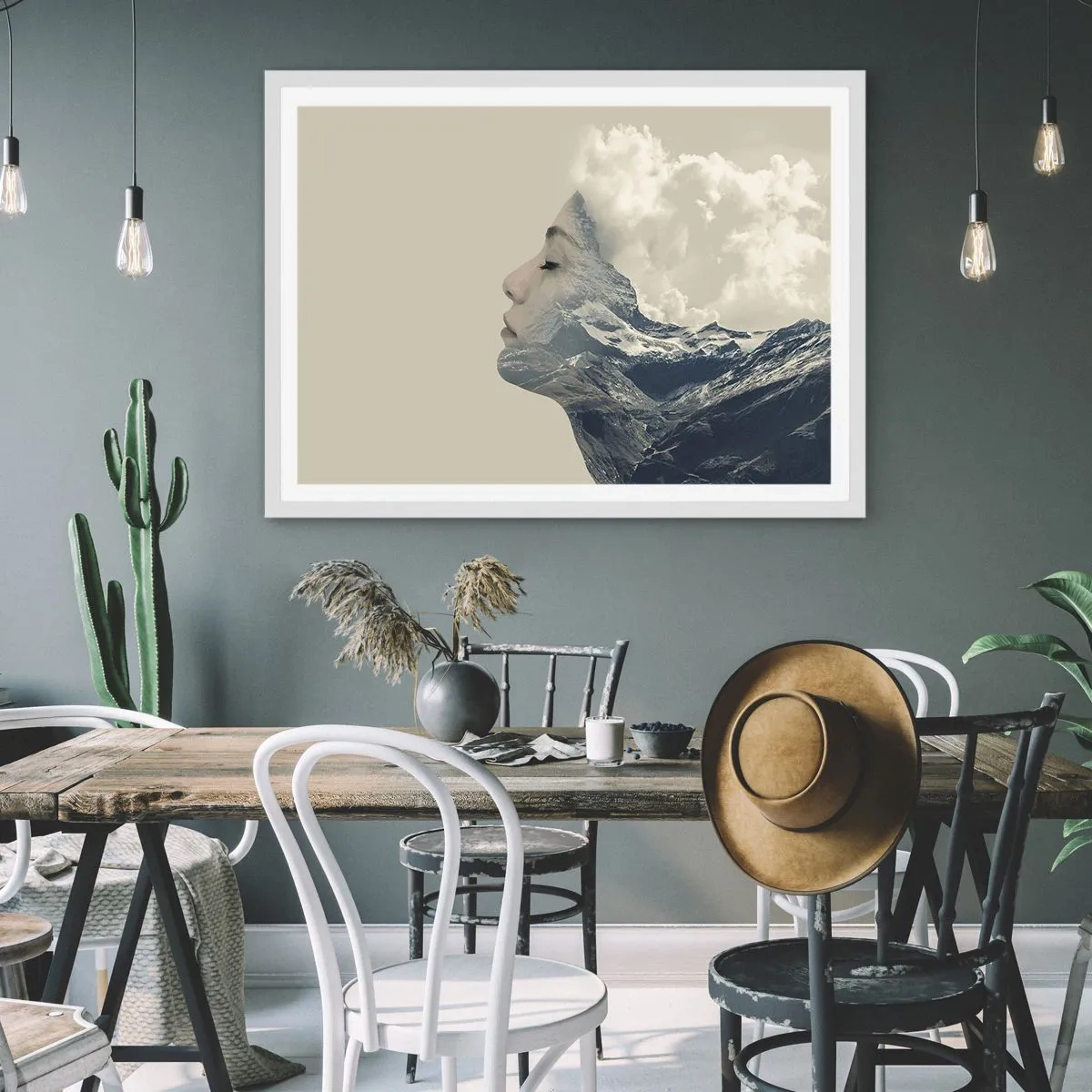 Poster in white frmae - Beauty of Elements - 91x61 cm