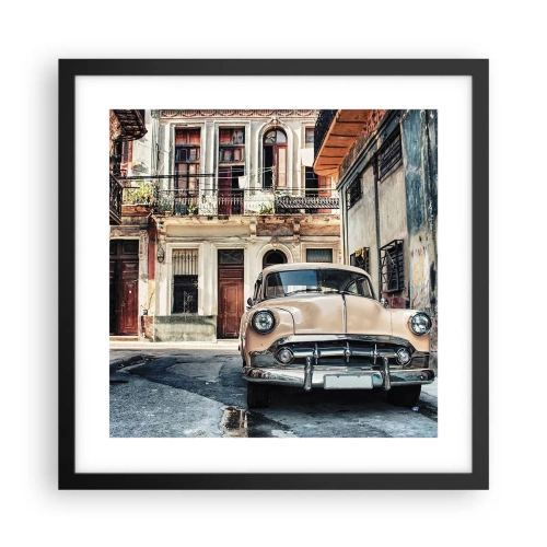 Poster in black frame - Siesta in Havana - 40x40 cm