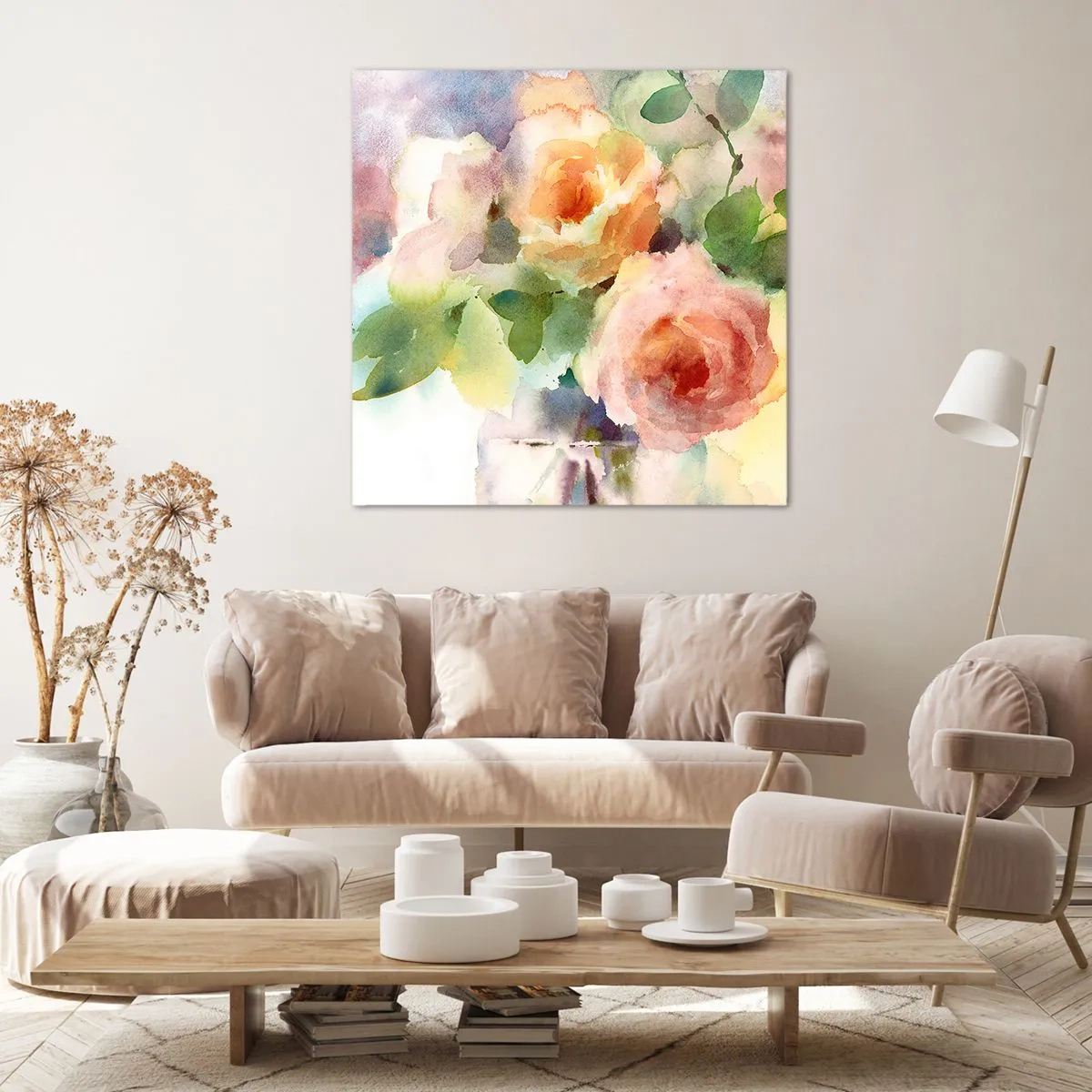 Canvas picture - Delicate Like Watercolour - 30x30 cm