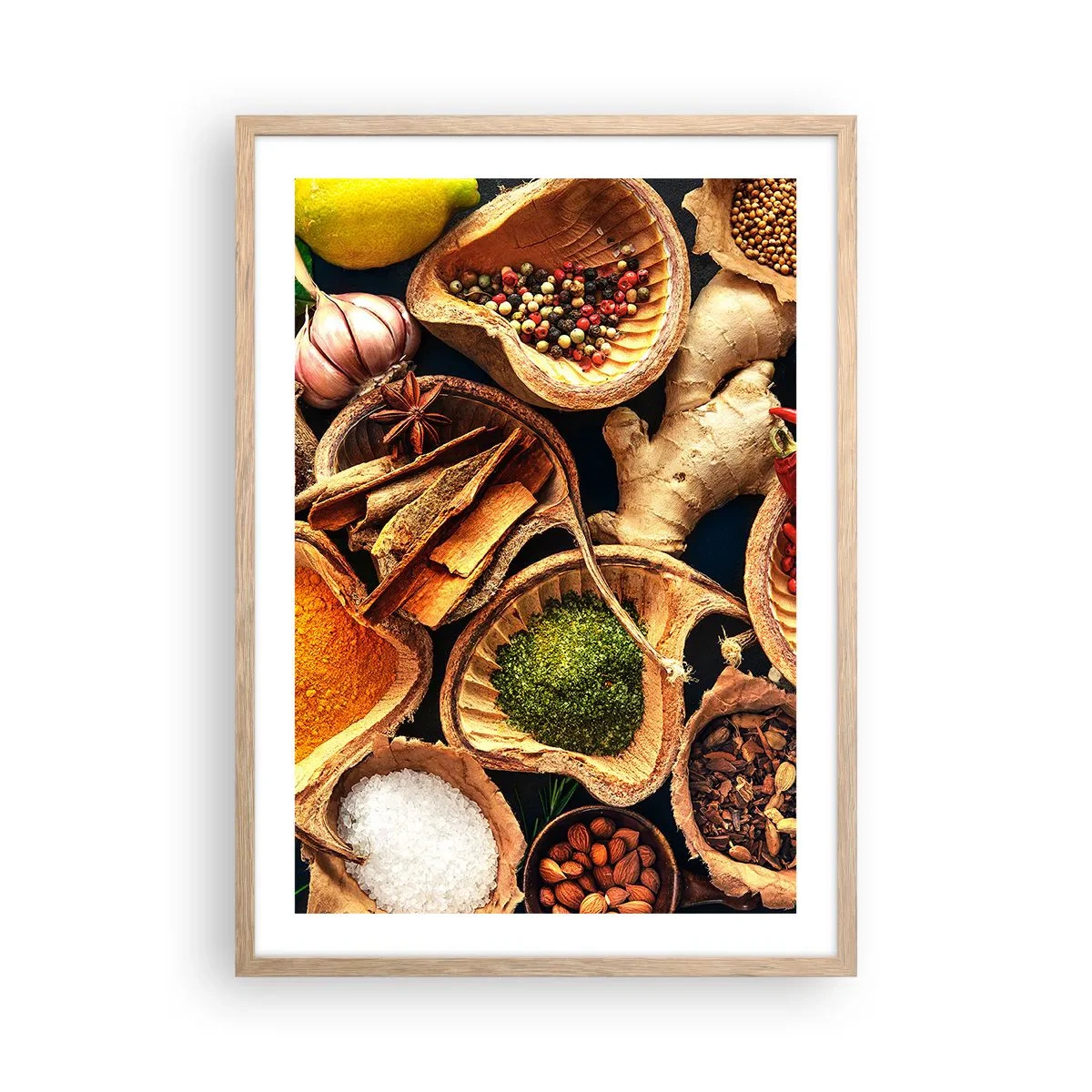 Poster in light oak frame - Take What You Want - 50x70 cm