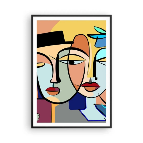 Poster in black frame - Rendez-vous Picasso Style - 70x100 cm