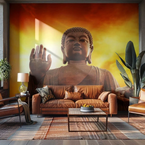 Self-Adhesive Photo Wallpaper Deluxe Sticker - Peace of the World - Buddha, Religion, Piece - 150x105 cm
