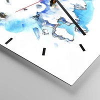 Clock face with lines