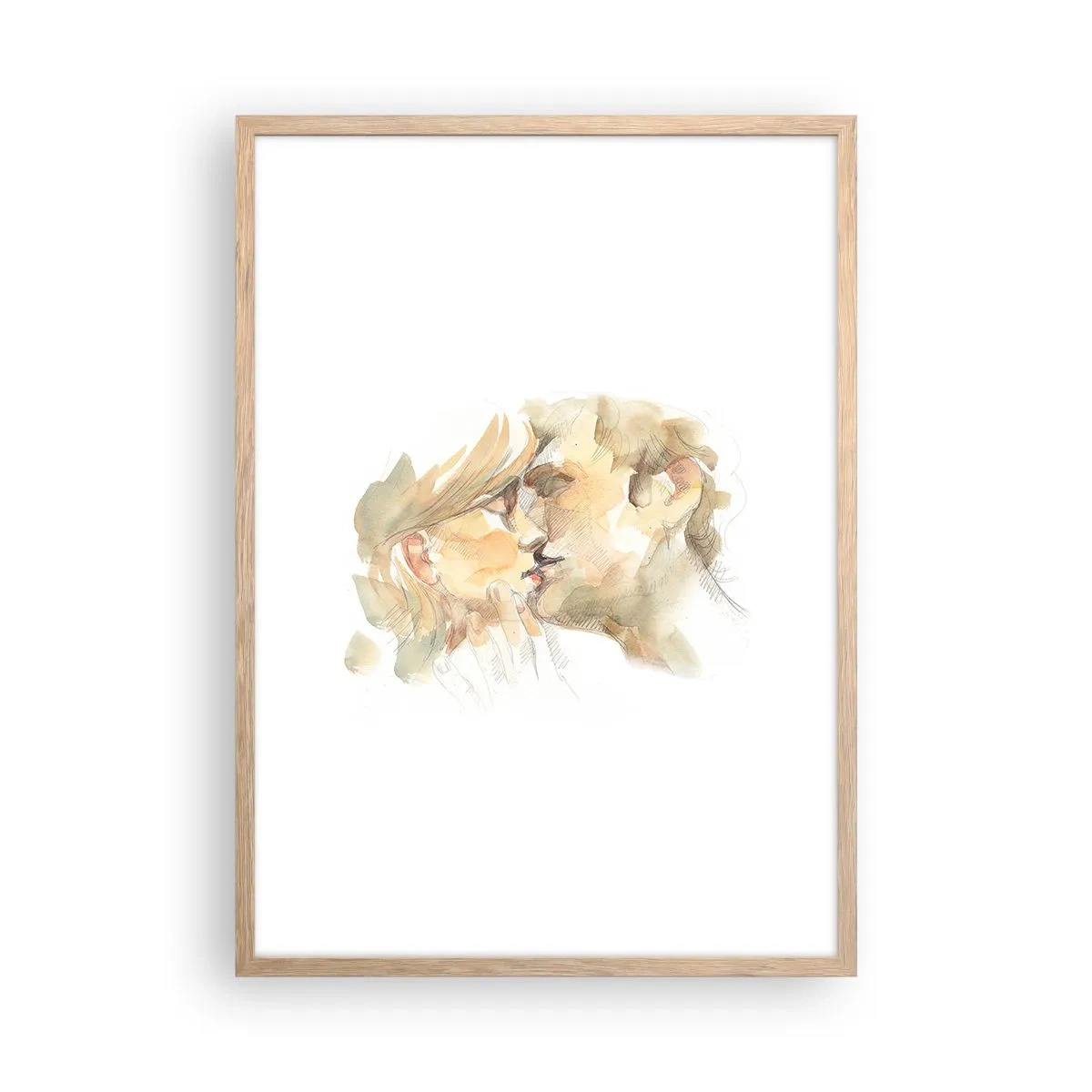 Poster in light oak frame - The Missing Half? - 50x70 cm