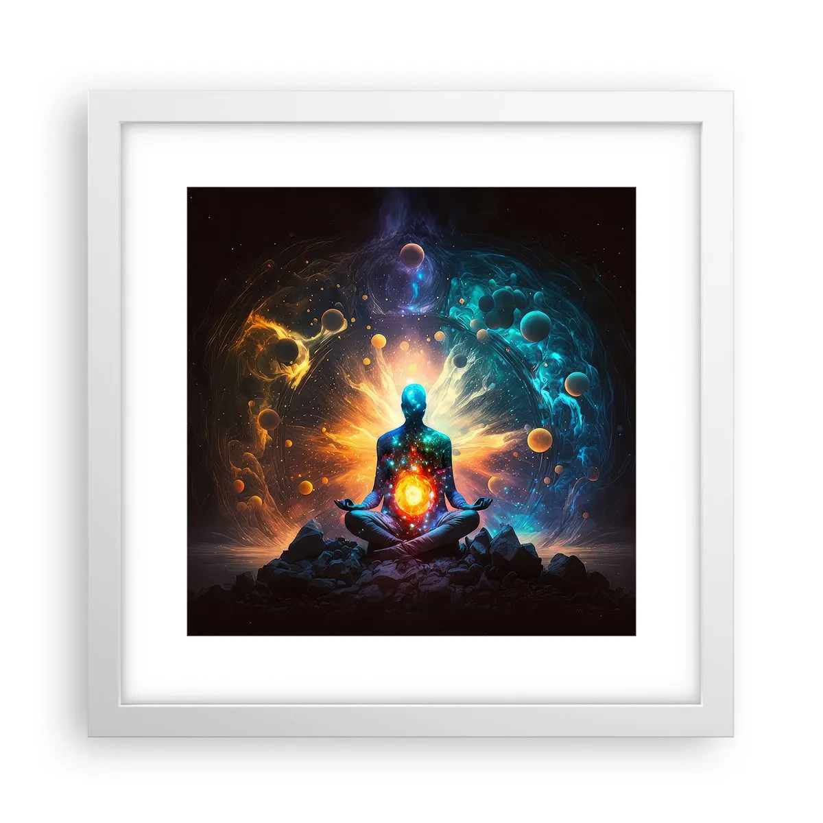 Poster in white frmae - Cosmic Calm - 30x30 cm