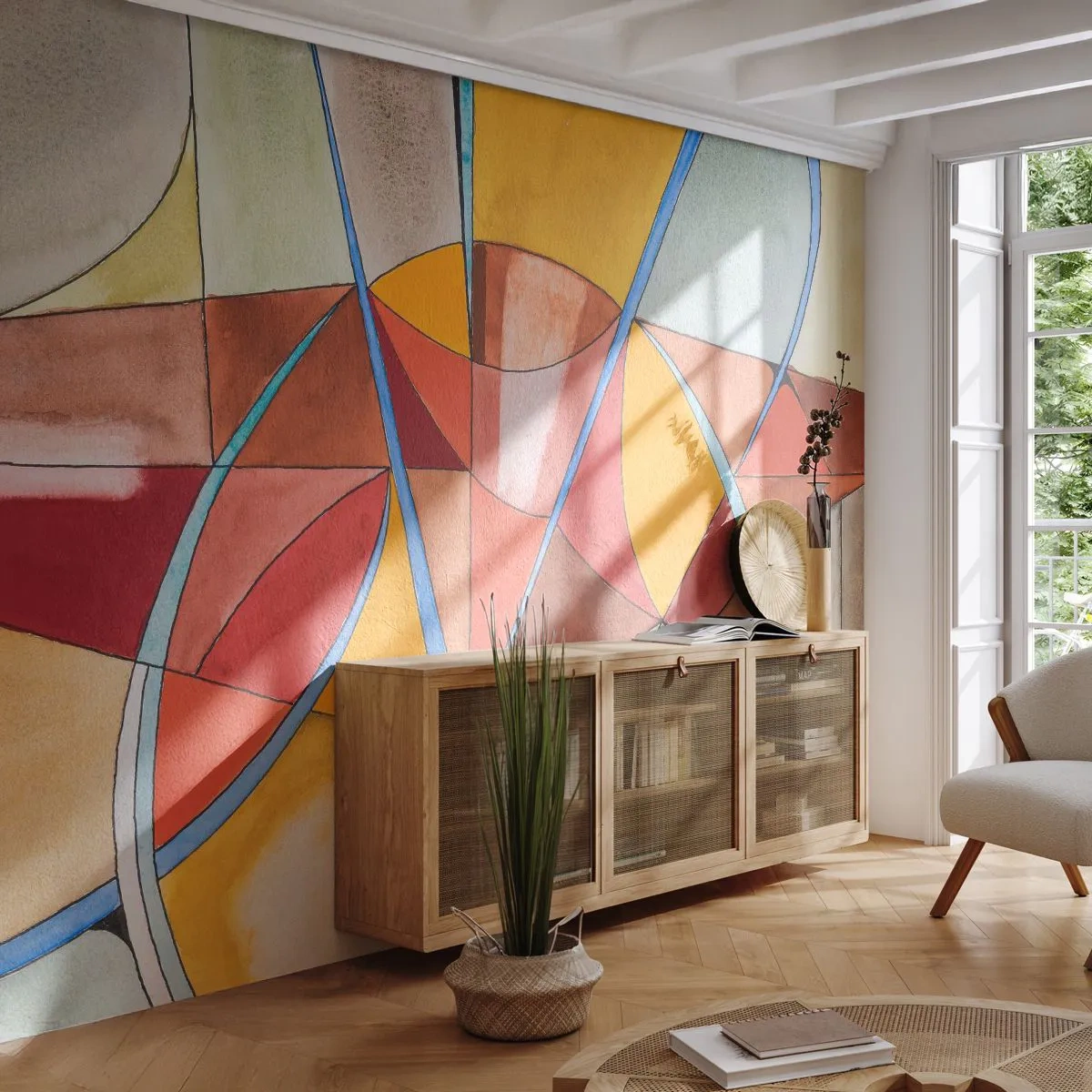 Self-Adhesive Photo Wallpaper Deluxe Sticker - Carousel of Dreams - Abstraction, Piece, Modern Pattern - 250x175 cm