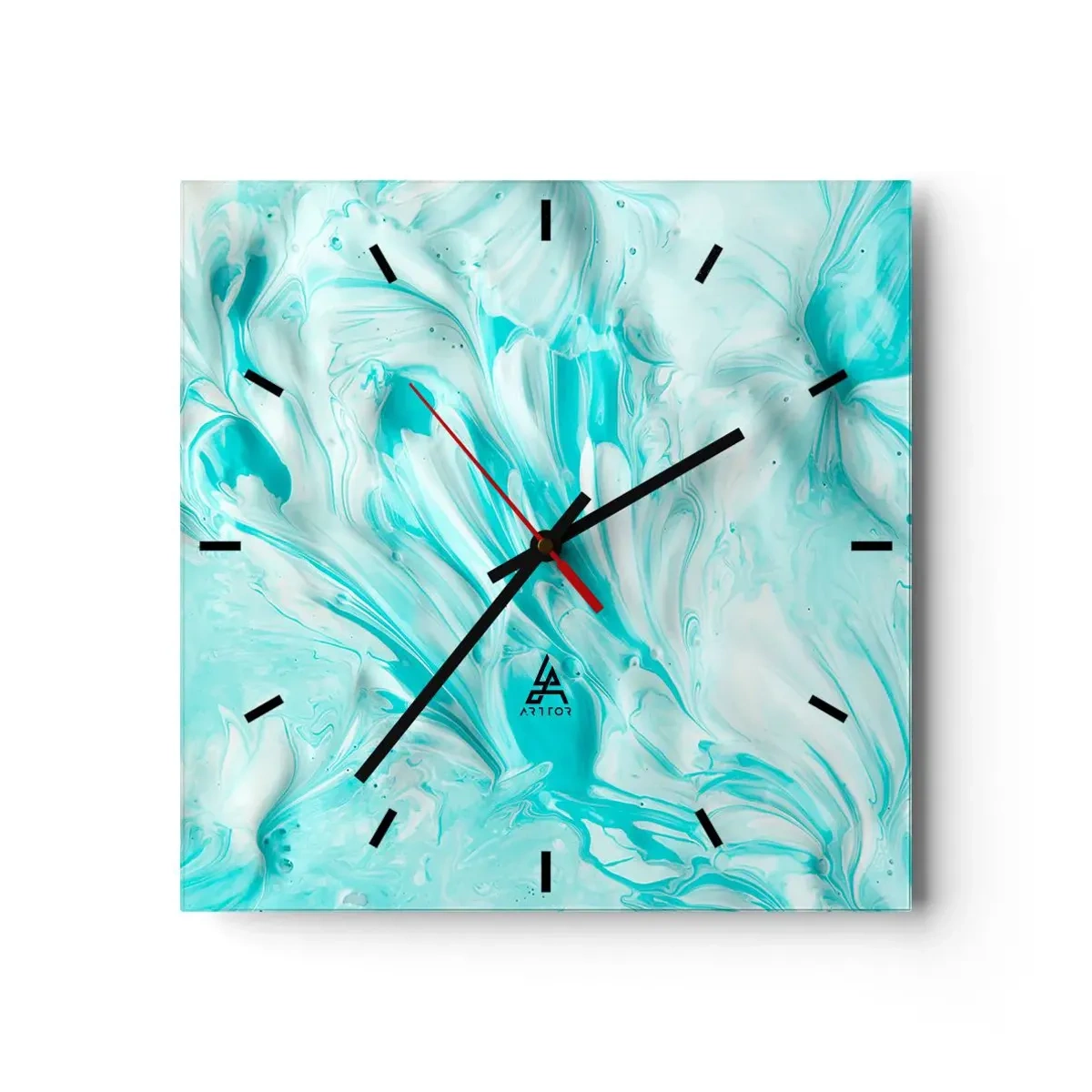 Wall clock - Clock on glass - Together Forever - 40x40 cm