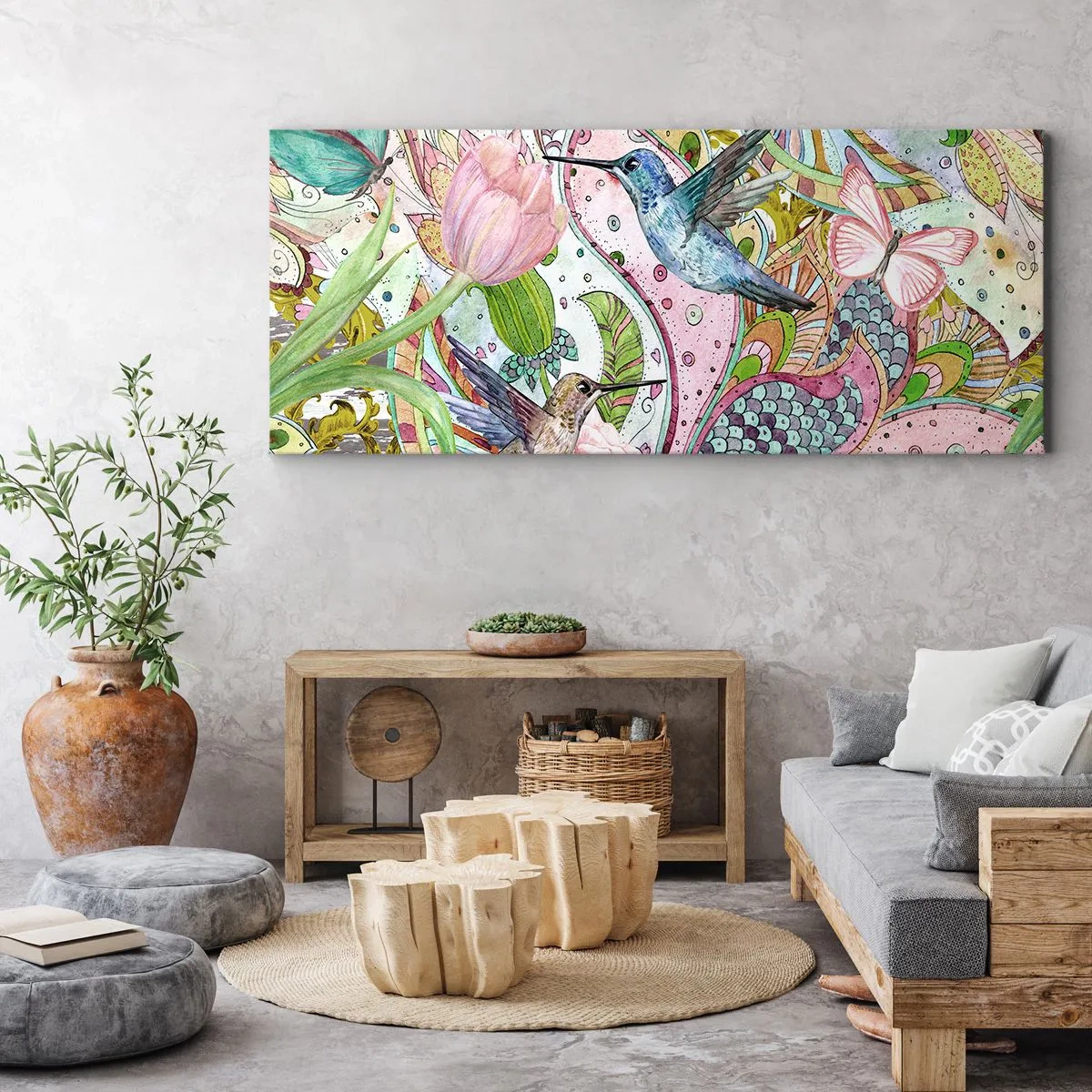 Canvas picture - Entwined in the Vines - 90x30 cm