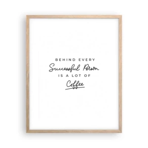 Poster in light oak frame - Secret of Success - 40x50 cm