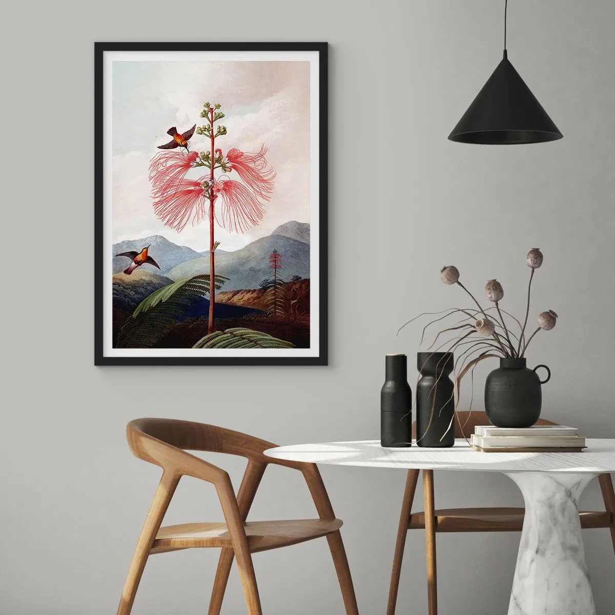Poster in black frame - In a Tropical Paradise - 40x50 cm