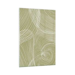 Glass picture - Intricate Abstract in White - 80x120 cm