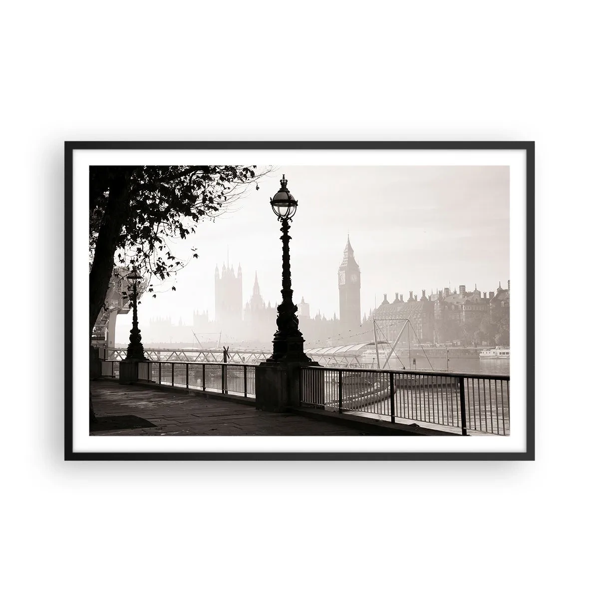 Poster in black frame - London Morning - 91x61 cm