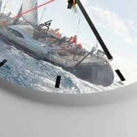 Clock face with lines