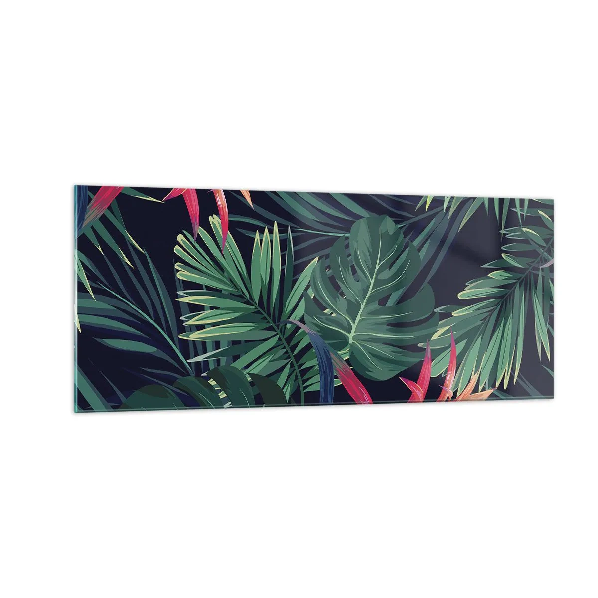 Glass picture - Burn in Green - 100x40 cm