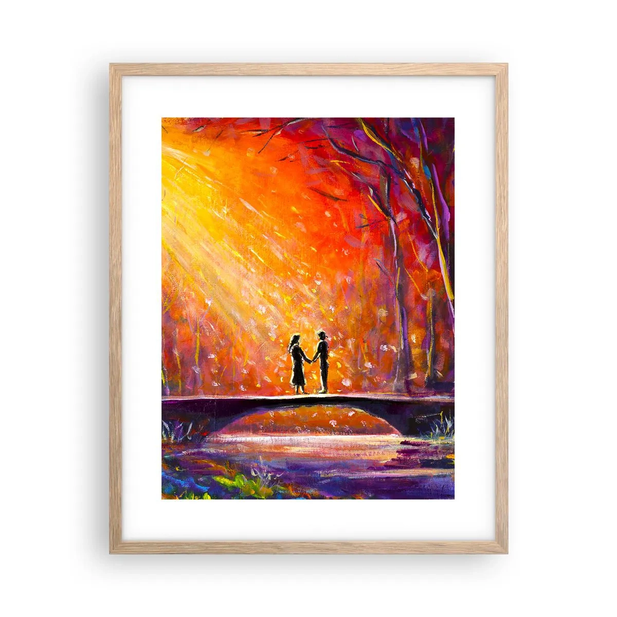 Poster in light oak frame - Heaven Loves Them Too - 40x50 cm