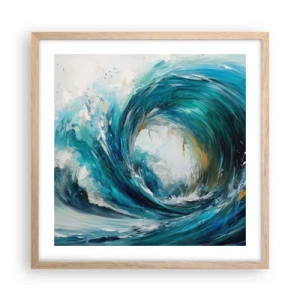 Poster in light oak frame - Sea Portal - 50x50 cm