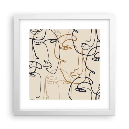 Poster in white frmae - Multiplied Portrait - 30x30 cm