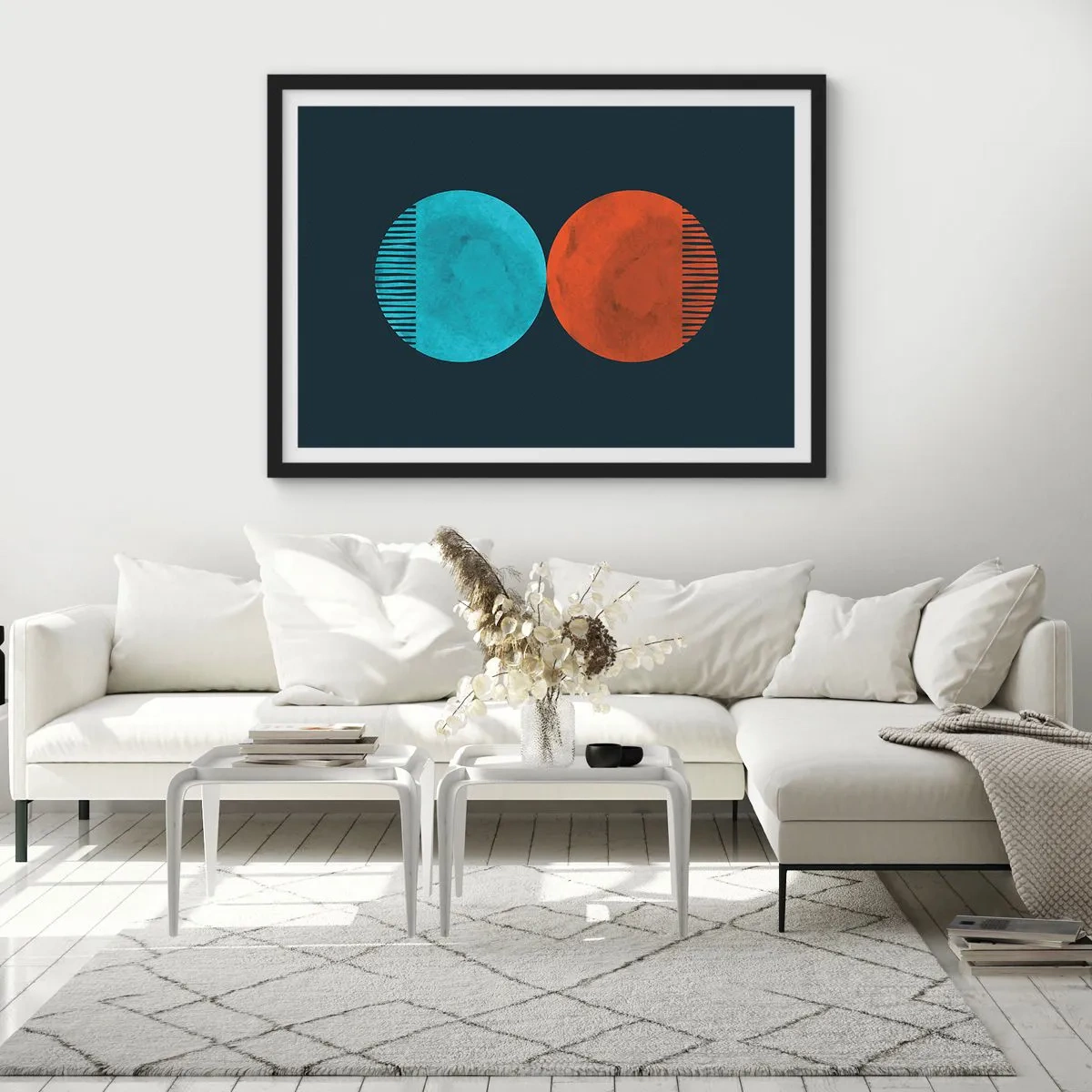 Poster in black frame - Only Geometry? - 50x40 cm