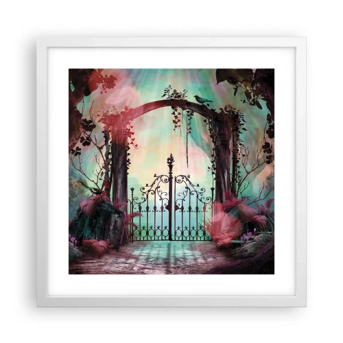 Poster in white frmae - Secret Garden - 40x40 cm