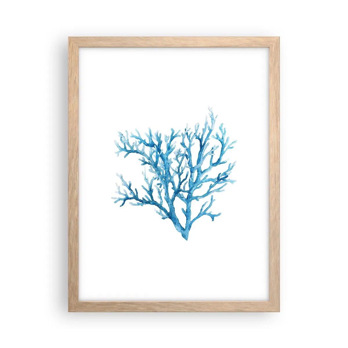 Poster in light oak frame - Sea Filigree - 30x40 cm