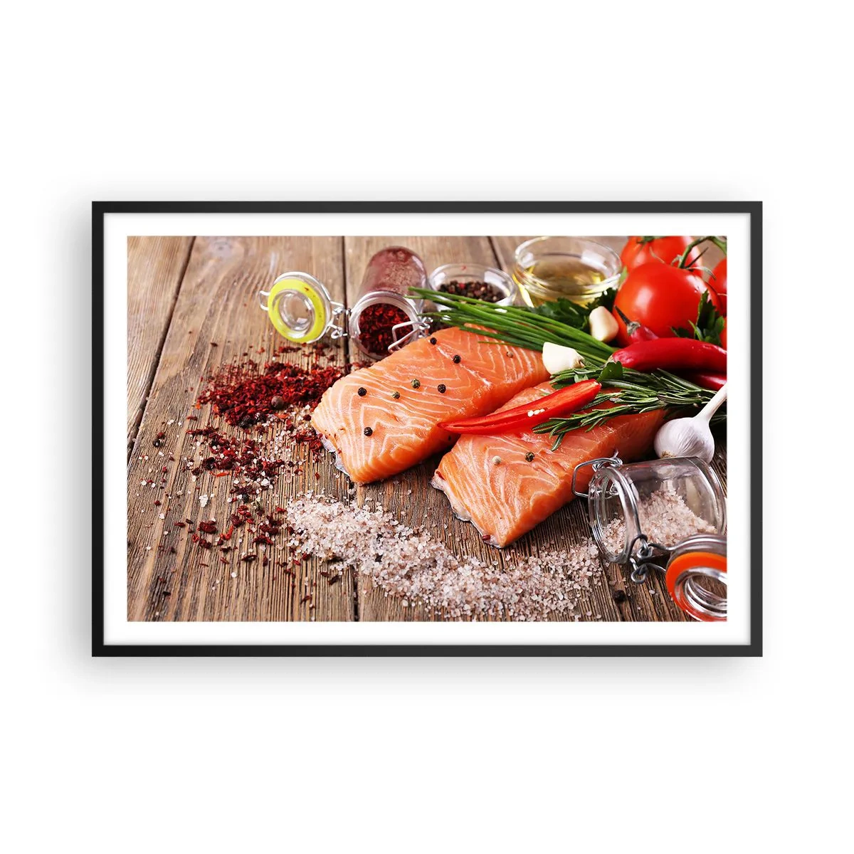 Poster in black frame - Norwegian Adventure in the Kitchen - 91x61 cm