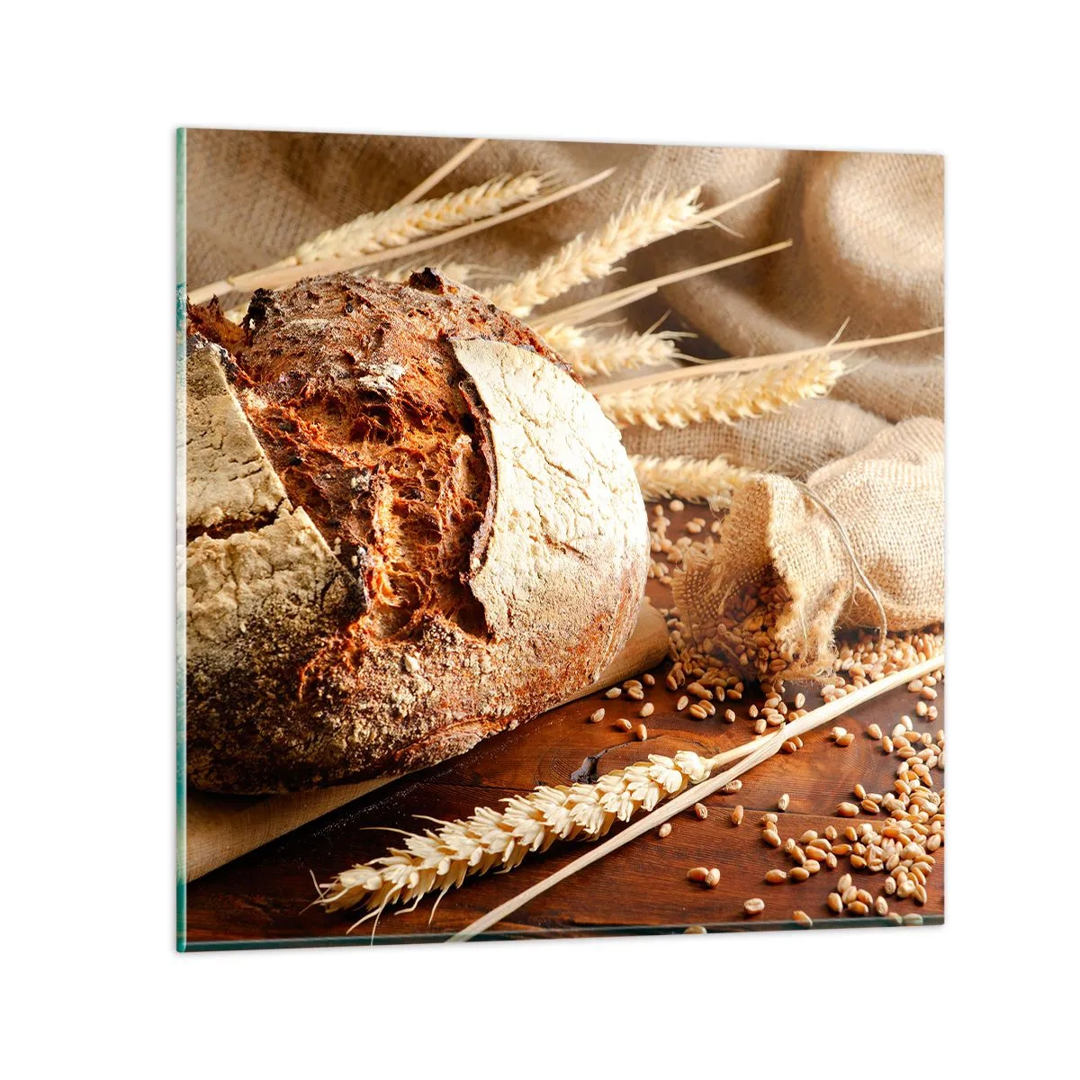 Glass picture - Tasty, Fragrant, Crunchy - 30x30 cm