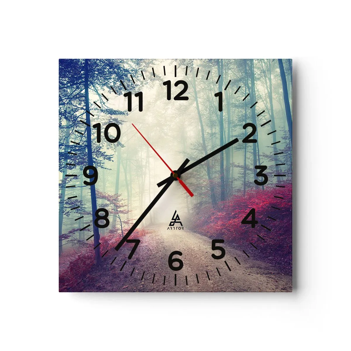 Wall clock - Clock on glass - Early Bird - 40x40 cm