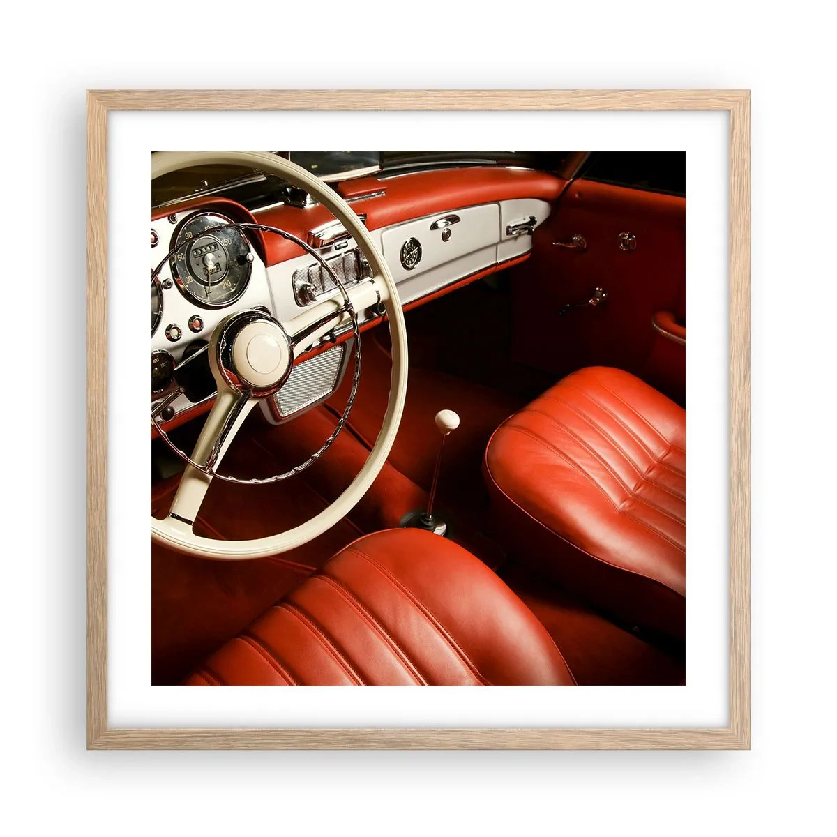 Poster in light oak frame - Luxury Vintage Style - 50x50 cm