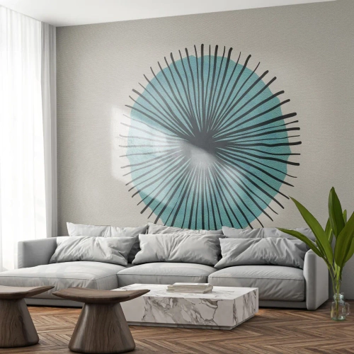 Self-Adhesive Photo Wallpaper Deluxe Sticker - Rays on Blue - Abstraction, Piece, Modern Art - 400x280 cm