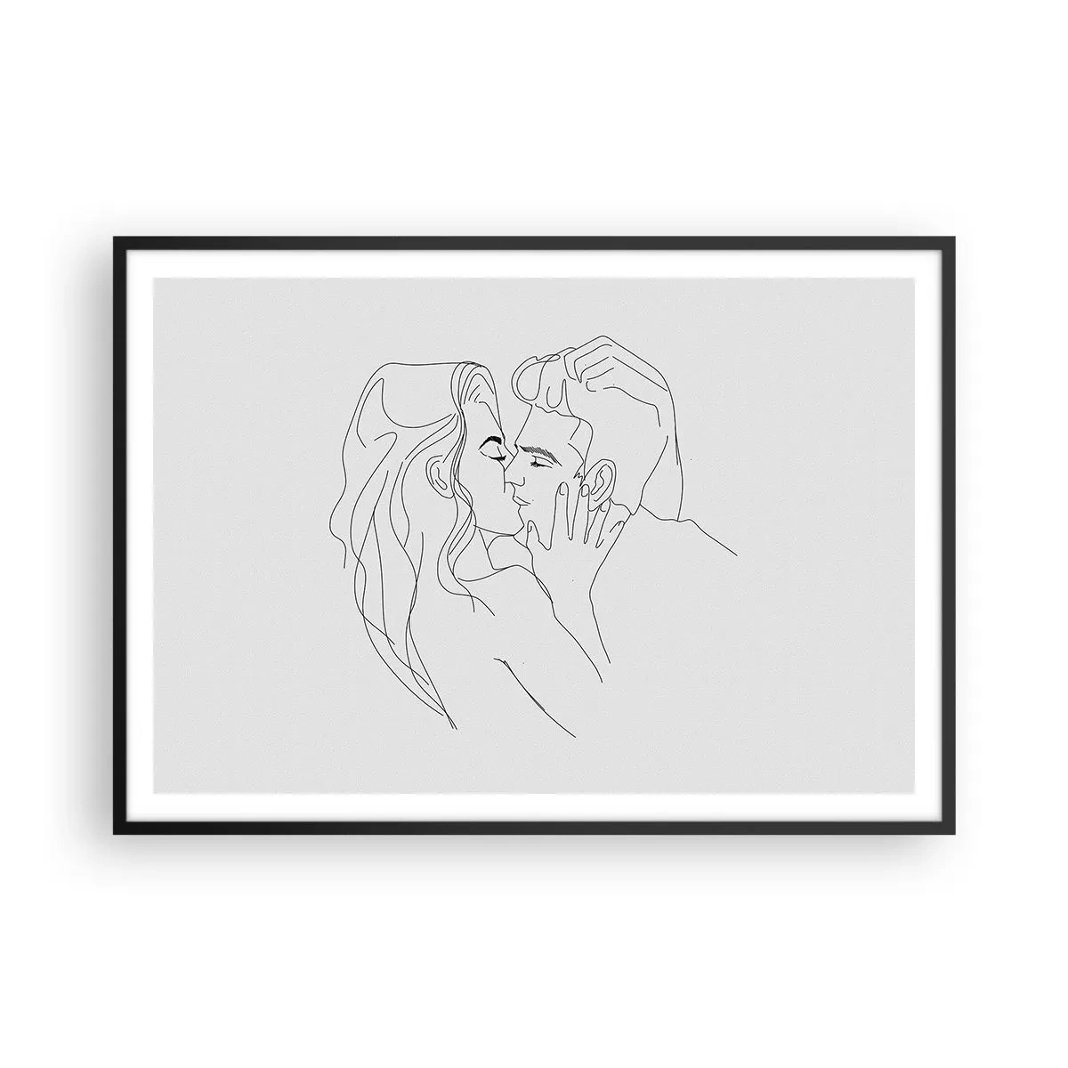 Poster in black frame - With the Same Line - 100x70 cm