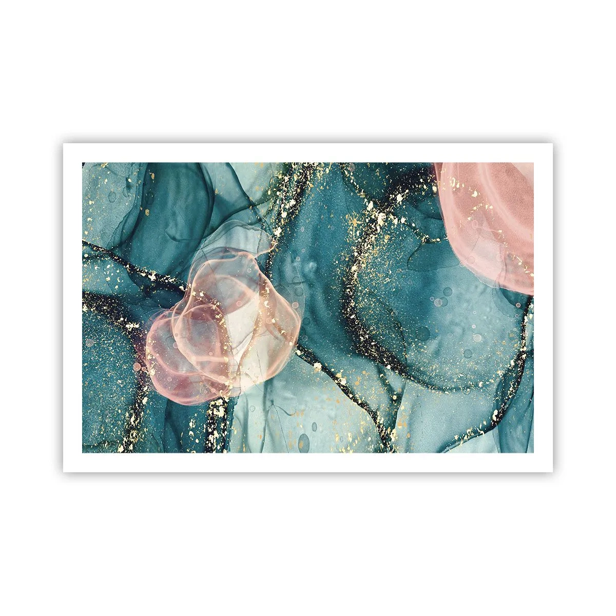 Poster - Silm Blue, Tulle Pink - 91x61 cm